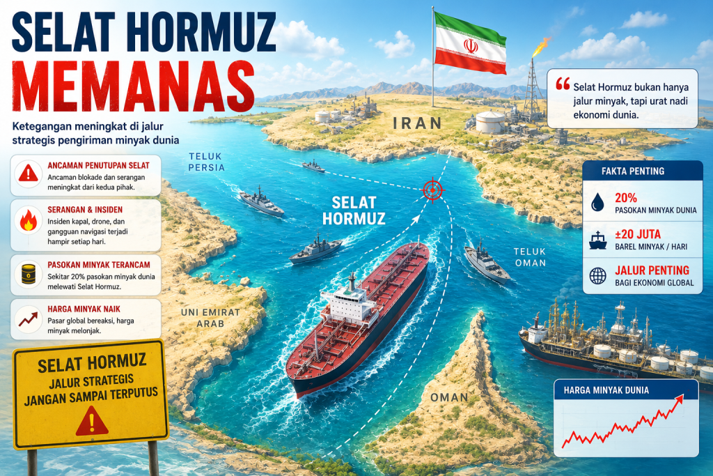 Waspada Geopolitik Memanas, Fenomena Double Storm selat hormuz panas